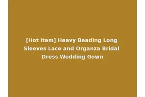 [Hot Item] Heavy Beading Long Sleeves Lace and Organza Bridal Dress Wedding Gown