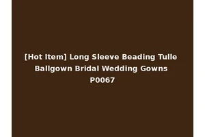 [Hot Item] Long Sleeve Beading Tulle Ballgown Bridal Wedding Gowns P0067