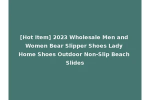 [Hot Item] 2023 Wholesale Men and Women Bear Slipper Shoes Lady Home Shoes Outdoor Non-Slip Beach Slides