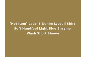 [Hot Item] Lady′ S Denim Lyocell Shirt Soft Handfeel Light Blue Enzyme Wash Short Sleeve