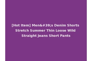 [Hot Item] Men's Denim Shorts Stretch Summer Thin Loose Wild Straight Jeans Short Pants