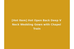 [Hot Item] Hot Open Back Deep V Neck Wedding Gown with Chapel Train