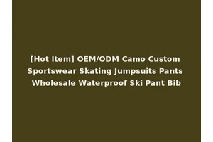 [Hot Item] OEM/ODM Camo Custom Sportswear Skating Jumpsuits Pants Wholesale Waterproof Ski Pant Bib