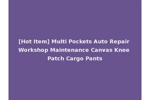 [Hot Item] Multi Pockets Auto Repair Workshop Maintenance Canvas Knee Patch Cargo Pants