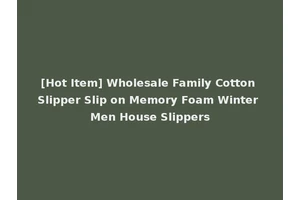 [Hot Item] Wholesale Family Cotton Slipper Slip on Memory Foam Winter Men House Slippers