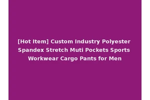 [Hot Item] Custom Industry Polyester Spandex Stretch Muti Pockets Sports Workwear Cargo Pants for Men