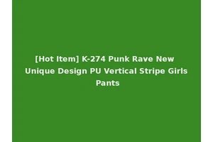 [Hot Item] K-274 Punk Rave New Unique Design PU Vertical Stripe Girls Pants