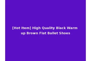 [Hot Item] High Quality Black Warm up Brown Flat Ballet Shoes