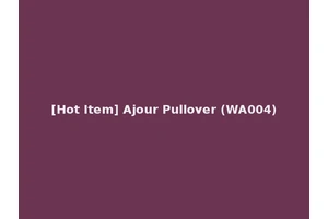 [Hot Item] Ajour Pullover (WA004)