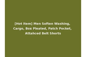[Hot Item] Men Soften Washing, Cargo, Box Pleated, Patch Pocket, Attahced Belt Shorts