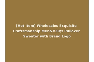 [Hot Item] Wholesales Exquisite Craftsmanship Men's Pullover Sweater with Brand Logo