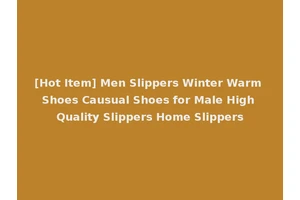 [Hot Item] Men Slippers Winter Warm Shoes Causual Shoes for Male High Quality Slippers Home Slippers