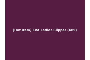 [Hot Item] EVA Ladies Slipper (669)