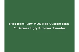 [Hot Item] Low MOQ Red Custom Men Christmas Ugly Pullover Sweater