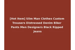 [Hot Item] Slim Man Clothes Custom Trousers Distressed Denim Biker Pants Men Designers Black Ripped Jeans