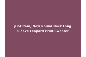 [Hot Item] New Round Neck Long Sleeve Leopard Print Sweater