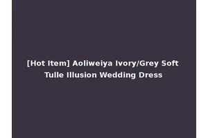 [Hot Item] Aoliweiya Ivory/Grey Soft Tulle Illusion Wedding Dress