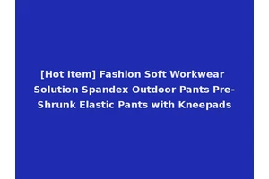 [Hot Item] Fashion Soft Workwear Solution Spandex Outdoor Pants Pre-Shrunk Elastic Pants with Kneepads