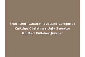 [Hot Item] Custom Jacquard Computer Knitting Christmas Ugly Sweater Knitted Pullover Jumper