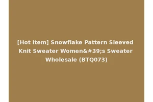 [Hot Item] Snowflake Pattern Sleeved Knit Sweater Women's Sweater Wholesale (BTQ073)