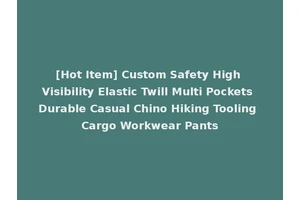 [Hot Item] Custom Safety High Visibility Elastic Twill Multi Pockets Durable Casual Chino Hiking Tooling Cargo Workwear Pants