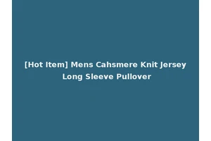 [Hot Item] Mens Cahsmere Knit Jersey Long Sleeve Pullover