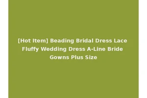 [Hot Item] Beading Bridal Dress Lace Fluffy Wedding Dress A-Line Bride Gowns Plus Size