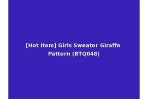 [Hot Item] Girls Sweater Giraffe Pattern (BTQ048)
