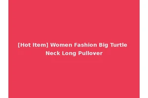 [Hot Item] Women Fashion Big Turtle Neck Long Pullover