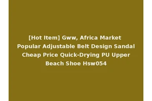 [Hot Item] Gww, Africa Market Popular Adjustable Belt Design Sandal Cheap Price Quick-Drying PU Upper Beach Shoe Hsw054