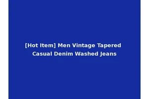 [Hot Item] Men Vintage Tapered Casual Denim Washed Jeans