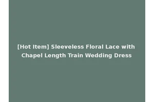 [Hot Item] Sleeveless Floral Lace with Chapel Length Train Wedding Dress