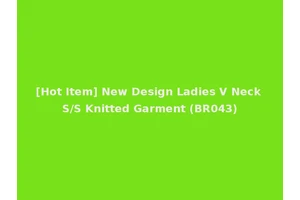[Hot Item] New Design Ladies V Neck S/S Knitted Garment (BR043)