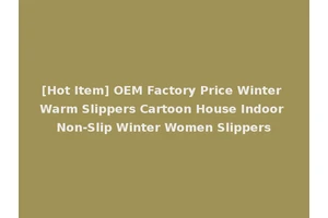 [Hot Item] OEM Factory Price Winter Warm Slippers Cartoon House Indoor Non-Slip Winter Women Slippers