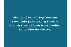 [Hot Item] Men's Womens Sweatshirt Jackets Long Sleeved Autumn Sports Zipper Mens Clothing Large Size Hoodie Jk01