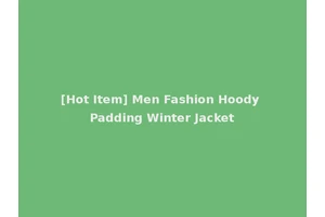 [Hot Item] Men Fashion Hoody Padding Winter Jacket