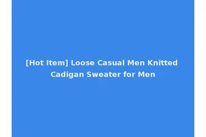 [Hot Item] Loose Casual Men Knitted Cadigan Sweater for Men
