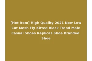 [Hot Item] High Quality 2021 New Low Cut Mesh Fly Kitted Black Trend Male Casual Shoes Replicas Shoe Branded Shoe