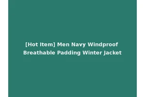 [Hot Item] Men Navy Windproof Breathable Padding Winter Jacket