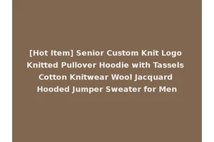 [Hot Item] Senior Custom Knit Logo Knitted Pullover Hoodie with Tassels Cotton Knitwear Wool Jacquard Hooded Jumper Sweater for Men