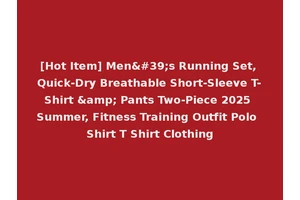 [Hot Item] Men's Running Set, Quick-Dry Breathable Short-Sleeve T-Shirt &amp; Pants Two-Piece 2025 Summer, Fitness Training Outfit Polo Shirt T Shirt Clothing