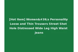 [Hot Item] Women's Personality Loose and Thin Trousers Street Shot Hole Distressed Wide Leg High Waist Jeans
