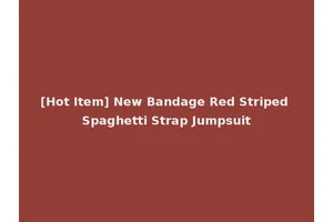 [Hot Item] New Bandage Red Striped Spaghetti Strap Jumpsuit