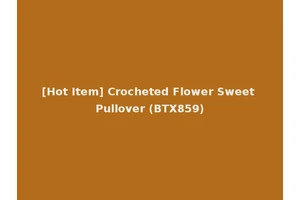 [Hot Item] Crocheted Flower Sweet Pullover (BTX859)