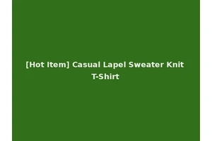 [Hot Item] Casual Lapel Sweater Knit T-Shirt