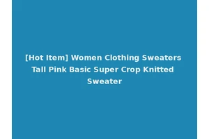 [Hot Item] Women Clothing Sweaters Tall Pink Basic Super Crop Knitted Sweater