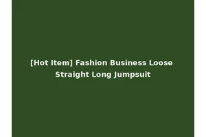 [Hot Item] Fashion Business Loose Straight Long Jumpsuit