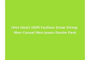 [Hot Item] ODM Fashion Draw String Men Casual Men Jeans Denim Pant