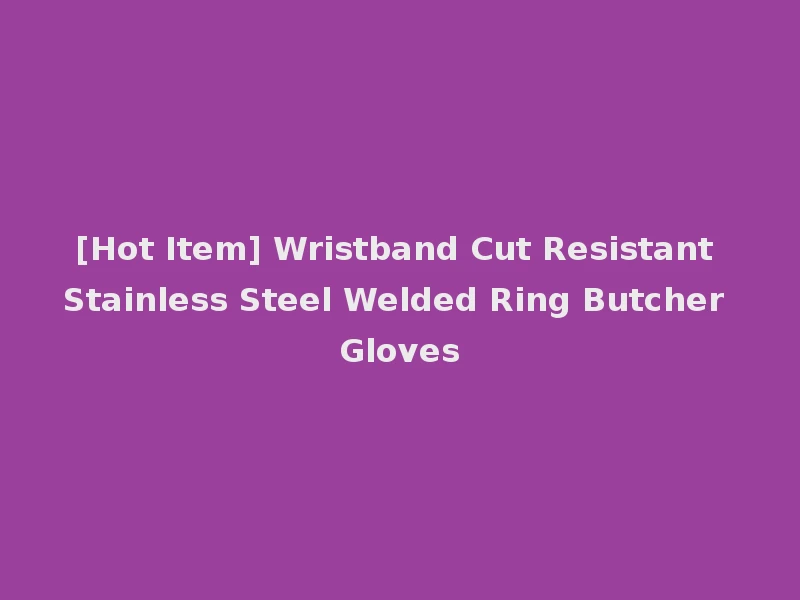 [Hot Item] Wristband Cut Resistant Stainless Steel Welded Ring Butcher Gloves
