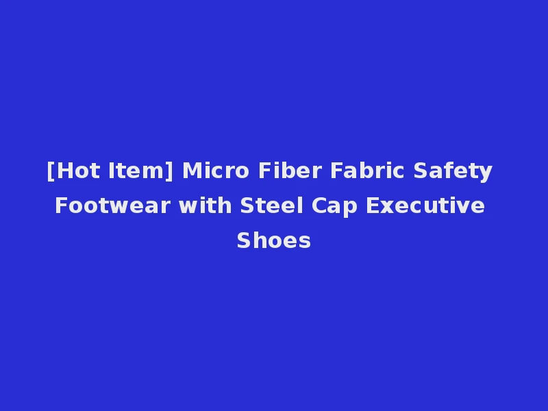 [Hot Item] Micro Fiber Fabric Safety Footwear with Steel Cap Executive Shoes